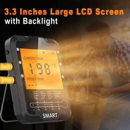 Grilio termometras su 4 spalvingais išmaniaisiais zondais