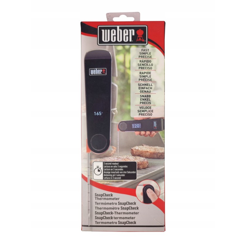 Weber 6752 skaitmeninis grilio mėsos termometrinis grilis ypač greitas ir tikslus