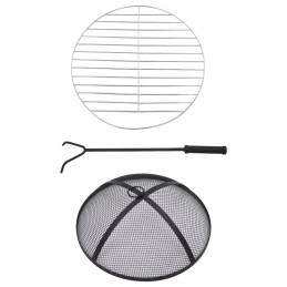 Mozaikinis židinys su stalu, mėlyna ir balta, 68 cm