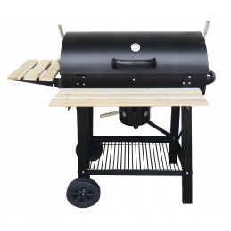 Moderni anglis grilis su dangteliu ir termometru - sodui, sklypui ir terasai