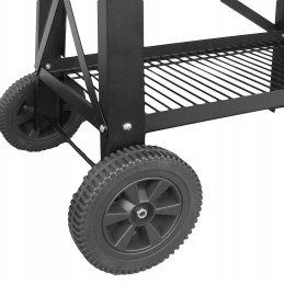 Moderni anglis grilis su dangteliu ir termometru - sodui, sklypui ir terasai