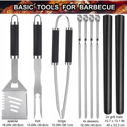 Grilio priedų rinkinys lagamine, 25 vnt