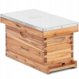 Bičių avilio laikymo medinis transporteris su plieniniu dangteliu 505 x 230 x