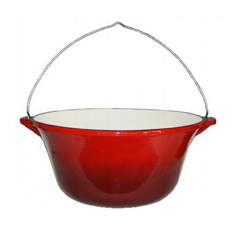 Originalus vengriškas ketaus katilas, emaliuotas iš vidaus ir išorės