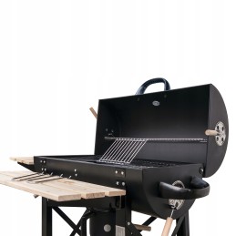 Didelės anglies kepsninės su dangteliu ir termometru