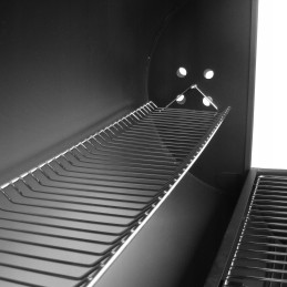 Didelės anglies kepsninės su dangteliu ir termometru