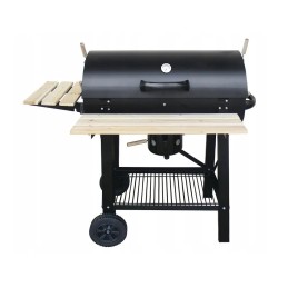 Didelės anglies kepsninės su dangteliu ir termometru