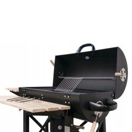 Didelės anglies kepsninės su dangteliu ir termometru