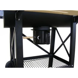 Didelės anglies kepsninės su dangteliu ir termometru