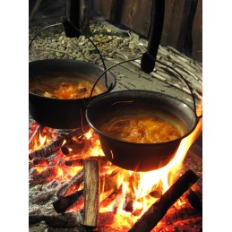 Originalus vengriškas ketaus katilas, emaliuotas vidus ir išorė, 10l