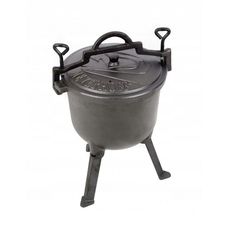 Laisvai statomas ketaus katilas, 8 litrų talpos medžioklės puodas, emaliuotas