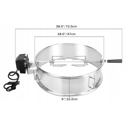 Picos akmuo, nerūdijančio plieno grotelės su 47 cm tikfire brk6063