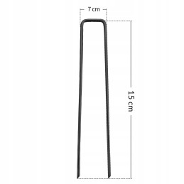 Metaliniai kaiščiai inkariniai kaiščiai agrotekstilei agrotekstilei 7x15cm 100vnt