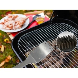 BBQ grilio rinkinys, nerūdijantis plienas, lagaminas, 26 vnt., termometras, dovana