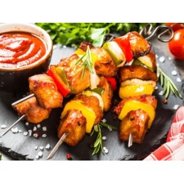 BBQ grilio rinkinys, nerūdijantis plienas, lagaminas, 26 vnt., termometras, dovana