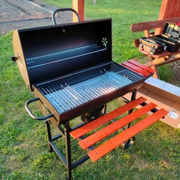 Grilis anglimis su dangteliu, grotelės 71x34,5cm + dangtis