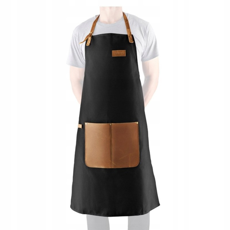 Virtuvinė prijuostė pagaminta iš drobės ir eva odos solo Nordic virtuvė