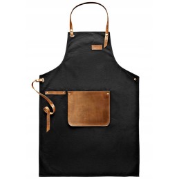 Virtuvinė prijuostė pagaminta iš drobės ir eva odos solo Nordic virtuvė