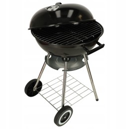 Anglies sodo grilis briketams, uždaras, su ventiliaciniu dangteliu ir lentyna