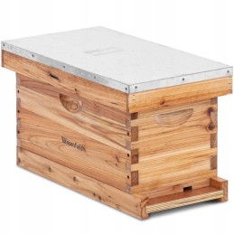 Bičių avilio laikymo medinis transporteris su plieniniu dangteliu 505 x 230 x