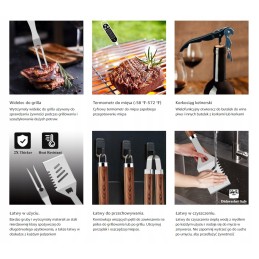 Kepsninės rinkinys su 26 priedais, mentele, šakute ir atidarytuvu