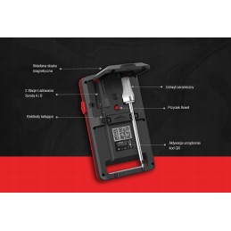 Belaidis LCD grotelių termometras su programėle telefone