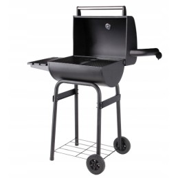 Didelė anglinė sodo kepsninė su dangteliu, 47 cm grotelėmis - laikina akcija!