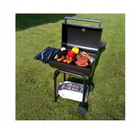 Didelė anglinė sodo kepsninė su dangteliu, 47 cm grotelėmis - laikina akcija!