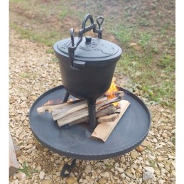 Medžioklinis virdulys 8 litrų, emaliuotas, emaliuotas ketaus laužo puodas