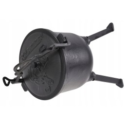 Medžioklinis virdulys 8 litrų, emaliuotas, emaliuotas ketaus laužo puodas