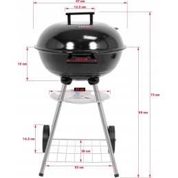 Dārza ogļu grils Curron Magic Kugel GM6000 41x41 cm