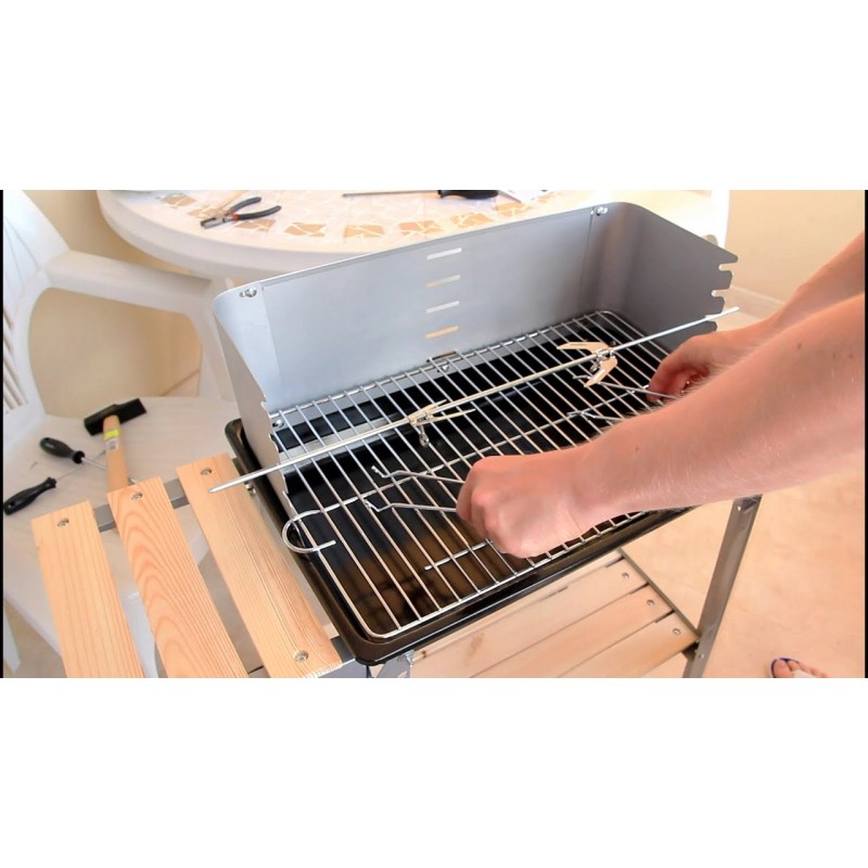 Grillmeister grotelės ant ratų