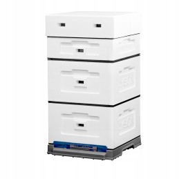 Wielkopolska 10 rėmų avilys su žemu plastikiniu dugnu