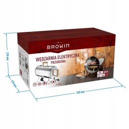 Nešiojama balkono elektrinė rūkykla 2in1 rusva orkaitė 330020