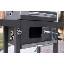 Profesionali sodo kepsninė su anglimis + lentynos + peleninė + dangtis + grotelės