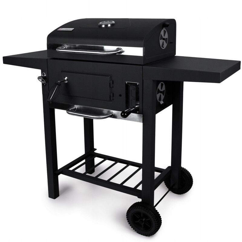 Profesionali sodo kepsninė su anglimis + lentynos + peleninė + dangtis + grotelės