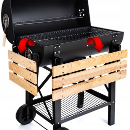 Didelė anglies grilio statinė su dangteliu Lehmann sodo peleninė 71x35cm