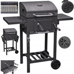 Profesionali sodo kepsninė su anglimis + lentynos + peleninė + dangtis + grotelės