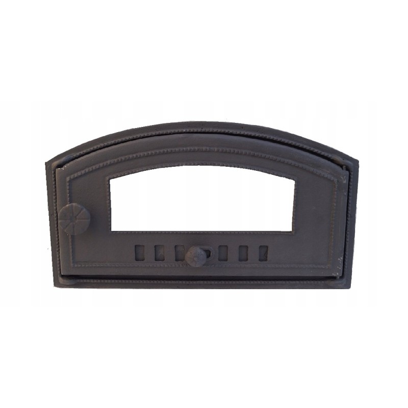 Pusapvalės ketaus durys,