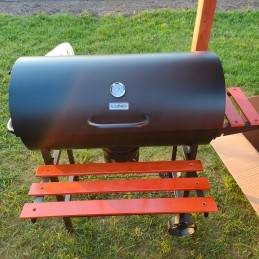 Sodo kepsninė su anglimis su didelėmis grotelėmis 71x35 cm