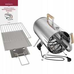 Rūkykla orkaitė BBQ grilis elektrinis turistinis nešiojamas 600w