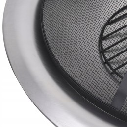 Sodo židinys su grotelėmis, nerūdijantis plienas, 76 cm