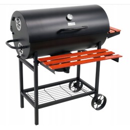 Sodo kepsninė su anglimis su didelėmis grotelėmis 71x35 cm