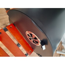 Sodo kepsninė su anglimis su didelėmis grotelėmis 71x35 cm