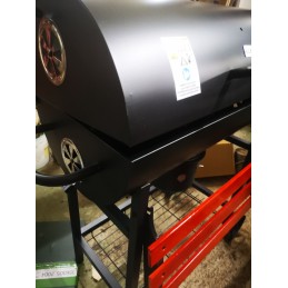 Sodo kepsninė su anglimis su didelėmis grotelėmis 71x35 cm