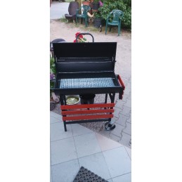 Sodo kepsninė su anglimis su didelėmis grotelėmis 71x35 cm