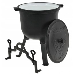 ⭐⭐medžioklinis katilas 8 l emaliuotas ketaus židinio puodas emaliuotas⭐⭐