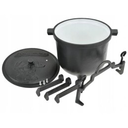 ⭐⭐medžioklinis katilas 8 l emaliuotas ketaus židinio puodas emaliuotas⭐⭐