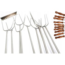 Nerūdijančio plieno pagaliukai laužui, kepsninės pagaliukai, 100 cm, 10 vnt! + pakaba