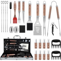 Aukščiausios kokybės kepsninės komplektas, lagaminas, 29 vnt., nerūdijantis plienas, iešmai